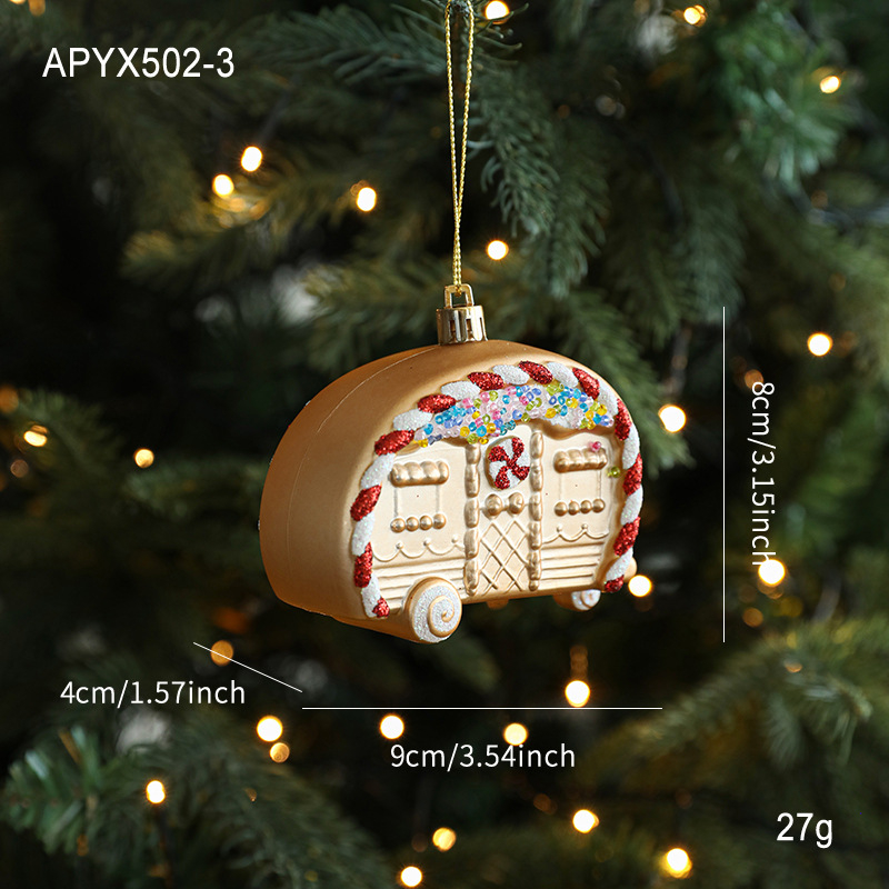 Пластмасова висулка с карикатурен дизайн, матово покритие, коледна украса, код на изделието Apyx456.