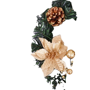 Kalėdinis vainikas ant durų, plastmasos medžiaga, rankų darbo, paruoštas dovanai, šventinė dekoracija