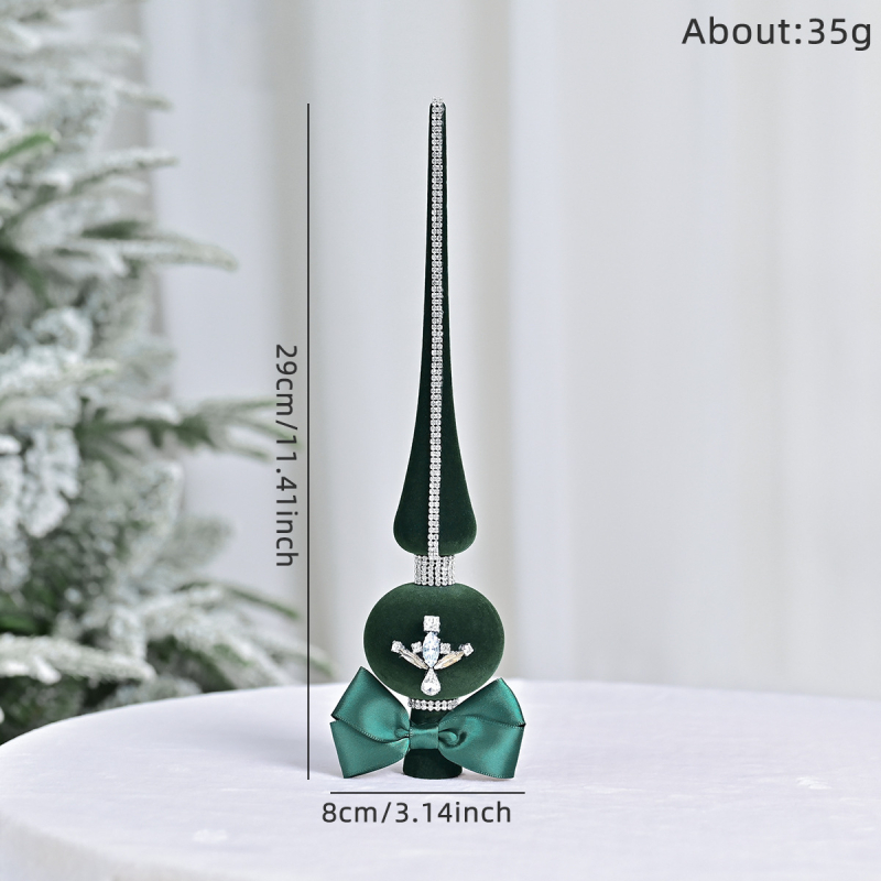 Ornament pentru brad cu stea în vârf – plastic, brand Comfortable pattern, potrivit pentru Crăciun (Material: Plastic; Brand: Comfortable pattern; Potrivit pentru: Crăciun)