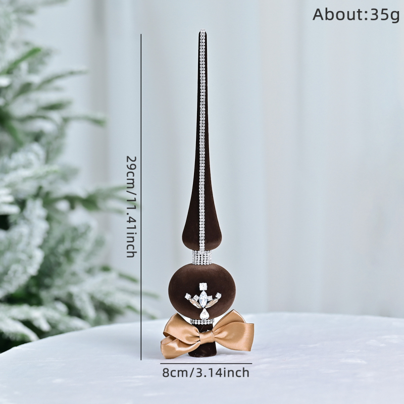 Ornament pentru brad cu stea în vârf – plastic, brand Comfortable pattern, potrivit pentru Crăciun (Material: Plastic; Brand: Comfortable pattern; Potrivit pentru: Crăciun)