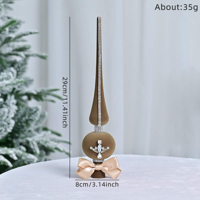 Ornament pentru brad cu stea în vârf – plastic, brand Comfortable pattern, potrivit pentru Crăciun (Material: Plastic; Brand: Comfortable pattern; Potrivit pentru: Crăciun)