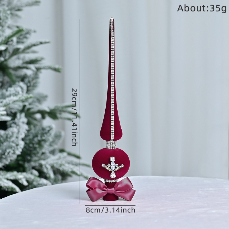 Ornament pentru brad cu stea în vârf – plastic, brand Comfortable pattern, potrivit pentru Crăciun (Material: Plastic; Brand: Comfortable pattern; Potrivit pentru: Crăciun)