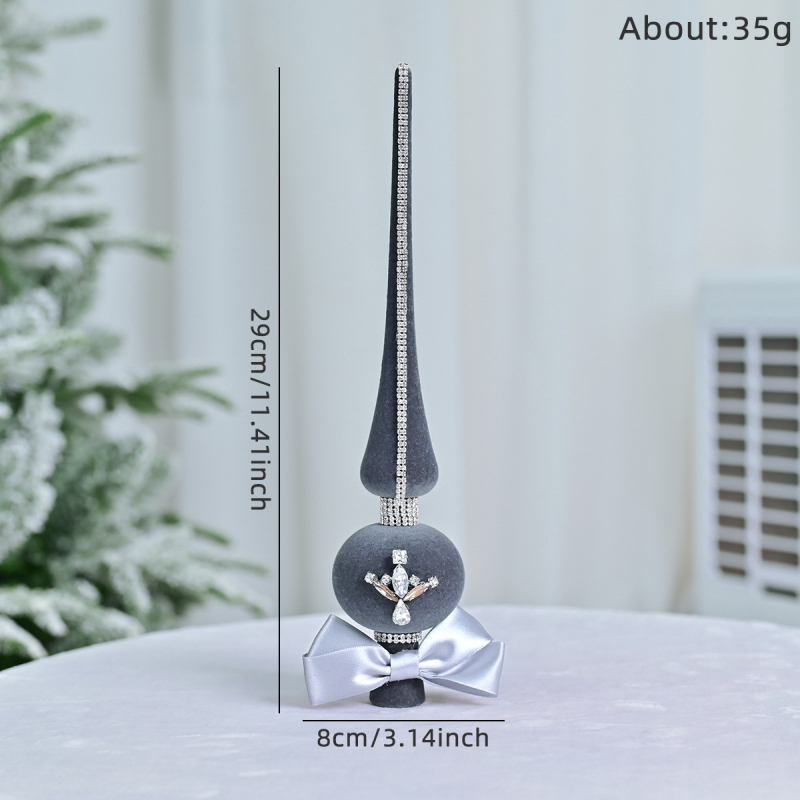 Ornament pentru brad cu stea în vârf – plastic, brand Comfortable pattern, potrivit pentru Crăciun (Material: Plastic; Brand: Comfortable pattern; Potrivit pentru: Crăciun)