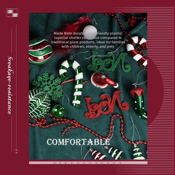 Коледни елхови украси – пластмаса, декорации за Коледа, стил: карикатурен, модерен и минималистичен, лек лукс