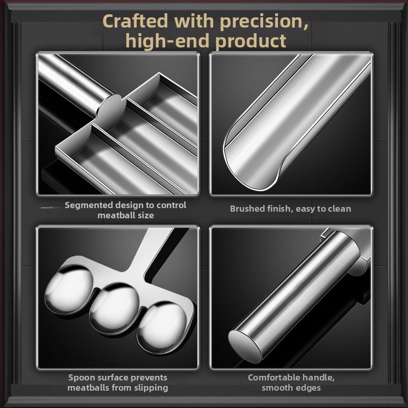 Wogang: 3-частен комплект от 304 неръждаема стомана за домашна употреба; форми за рибени кюфтета, кюфтета с скариди и оризови топчета; пуснат през 2023 г.; модерен минималистичен дизайн