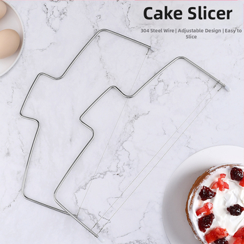 Nerūdijančio plieno dvigubos linijos tortų sluoksniam ir duonos pjaustymo įrankis – kepimo įrankis
