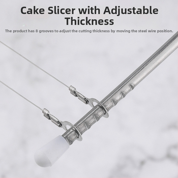 Nerūdijančio plieno dvigubos linijos tortų sluoksniam ir duonos pjaustymo įrankis – kepimo įrankis