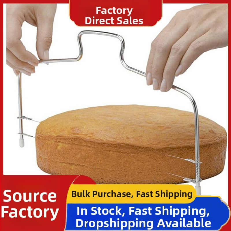 Nerūdijančio plieno dvigubos linijos tortų sluoksniam ir duonos pjaustymo įrankis – kepimo įrankis