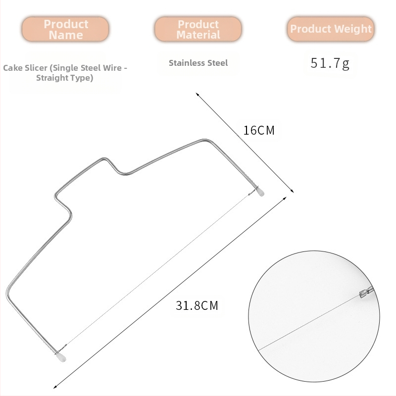 Nerūdijančio plieno dvigubos linijos tortų sluoksniam ir duonos pjaustymo įrankis – kepimo įrankis