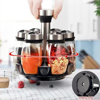 Stiklinis prieskonių rinkinys – užsandarinti drėgmei atsparūs indai kietoms prieskonėms (kepsniams) – Chang Yang Glass