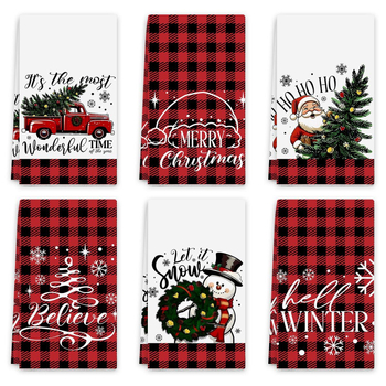 Rankšluostis rankoms su Kalėdų raštu virtuvės dekorui - poliesteris, 150D siūlai, spauda, svoris 140–170 g, prekinis ženklas oulu