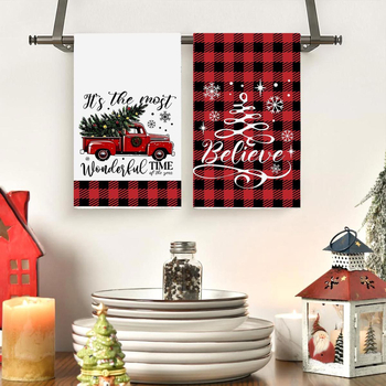 Rankšluostis rankoms su Kalėdų raštu virtuvės dekorui - poliesteris, 150D siūlai, spauda, svoris 140–170 g, prekinis ženklas oulu