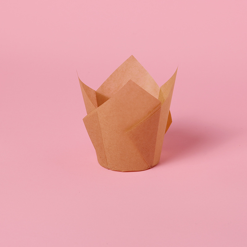 LIFETALK Tulip Formos kepimo popieriaus keksiukų taurės, riebalams atsparūs, aukštos temperatūros atsparūs, 40 g/m², 200 vnt