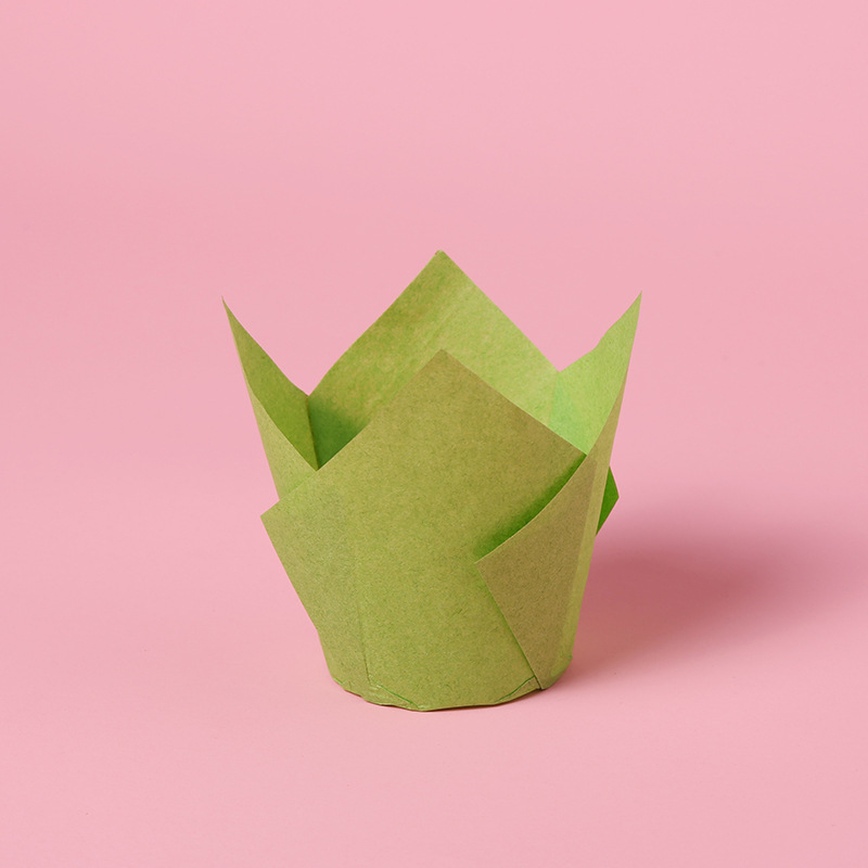LIFETALK Tulip Formos kepimo popieriaus keksiukų taurės, riebalams atsparūs, aukštos temperatūros atsparūs, 40 g/m², 200 vnt