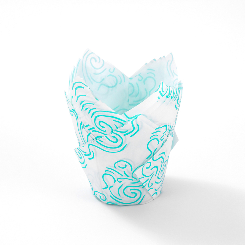 LIFETALK Tulip Formos kepimo popieriaus keksiukų taurės, riebalams atsparūs, aukštos temperatūros atsparūs, 40 g/m², 200 vnt