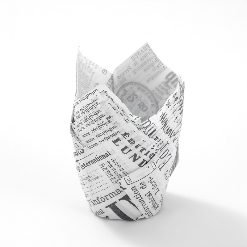 LIFETALK Tulip Formos kepimo popieriaus keksiukų taurės, riebalams atsparūs, aukštos temperatūros atsparūs, 40 g/m², 200 vnt