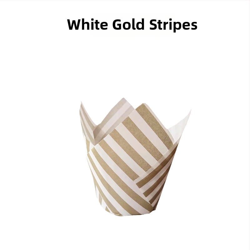 LIFETALK Tulip Formos kepimo popieriaus keksiukų taurės, riebalams atsparūs, aukštos temperatūros atsparūs, 40 g/m², 200 vnt