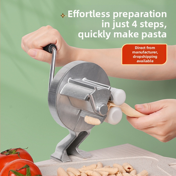 Chef rankinė makaronų mašina, aliuminio lydinys, DIY formoms, privatios etiketės galimybė
