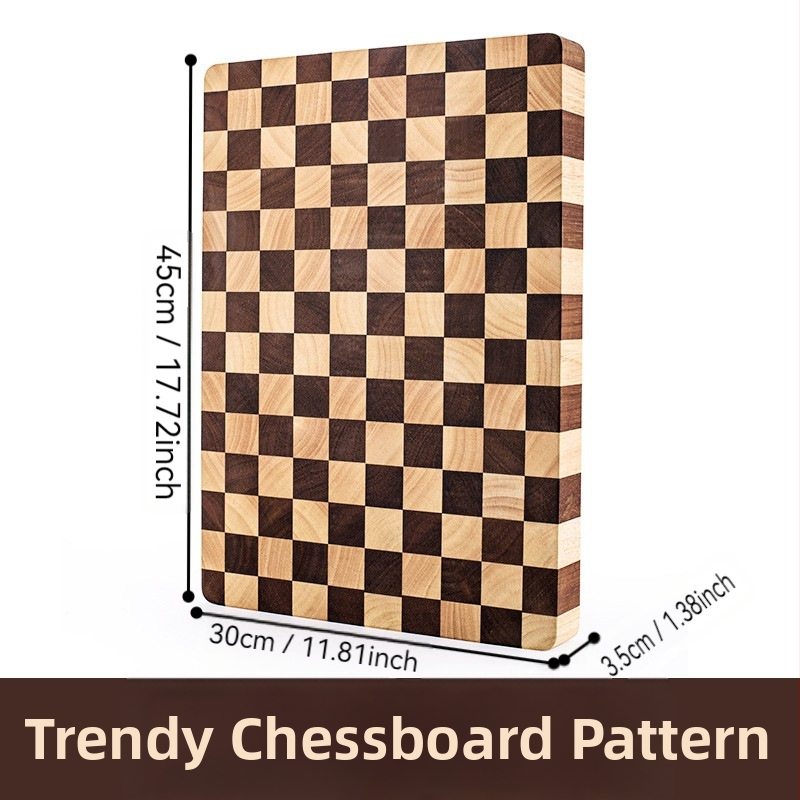 Ξύλινη σανίδα κοπής με καρό μοτίβο, μοντέρνο μινιμαλιστικό στυλ για οικιακή χρήση στην κουζίνα