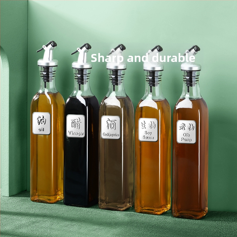 Üvegből készült olajtartó automatikus zárófedelekkel – szivárgásmentes fűszertartó a konyhához