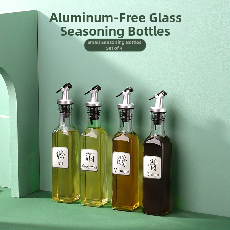 Üvegből készült olajtartó automatikus zárófedelekkel – szivárgásmentes fűszertartó a konyhához