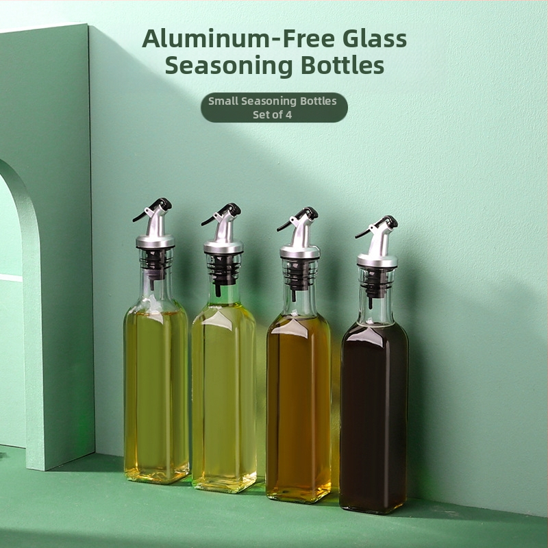 Üvegből készült olajtartó automatikus zárófedelekkel – szivárgásmentes fűszertartó a konyhához