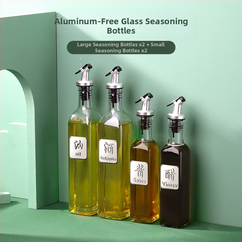 Üvegből készült olajtartó automatikus zárófedelekkel – szivárgásmentes fűszertartó a konyhához