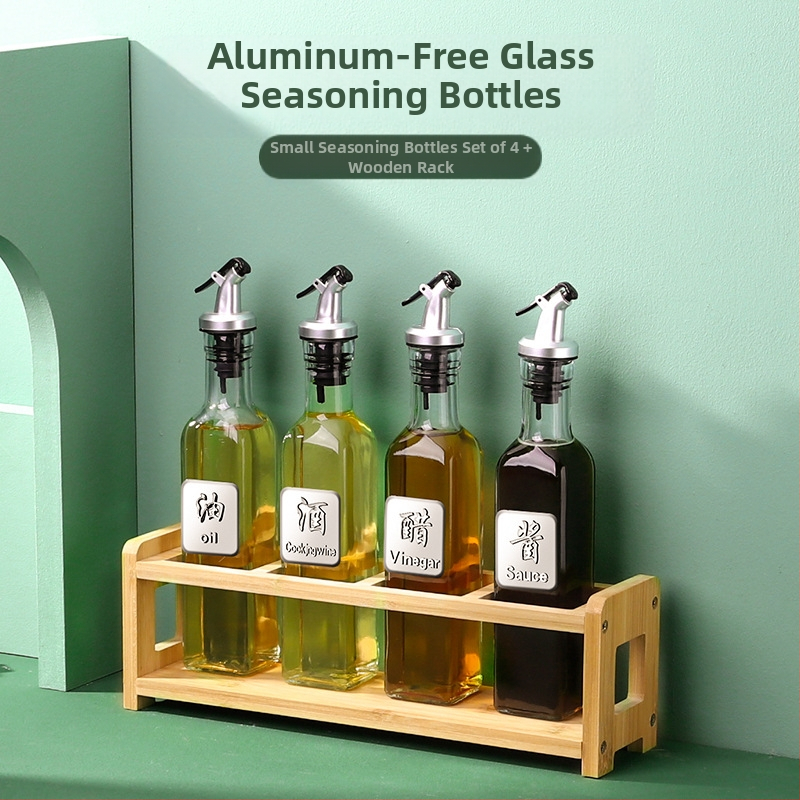 Üvegből készült olajtartó automatikus zárófedelekkel – szivárgásmentes fűszertartó a konyhához