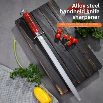 Shunguan peilių šlifuojimo lazdelė – aukštos anglies plienas, šiuolaikinis minimalistinis dizainas, rankinis naudojimas, pritaikomas, logotipo spausdinimas įmanomas (Medžiaga: aukštos anglies plienas; Dizainas: šiuolaikinis minimalistinis dizainas; Naudoji