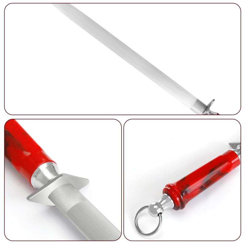 Shunguan peilių šlifuojimo lazdelė – aukštos anglies plienas, šiuolaikinis minimalistinis dizainas, rankinis naudojimas, pritaikomas, logotipo spausdinimas įmanomas (Medžiaga: aukštos anglies plienas; Dizainas: šiuolaikinis minimalistinis dizainas; Naudoji