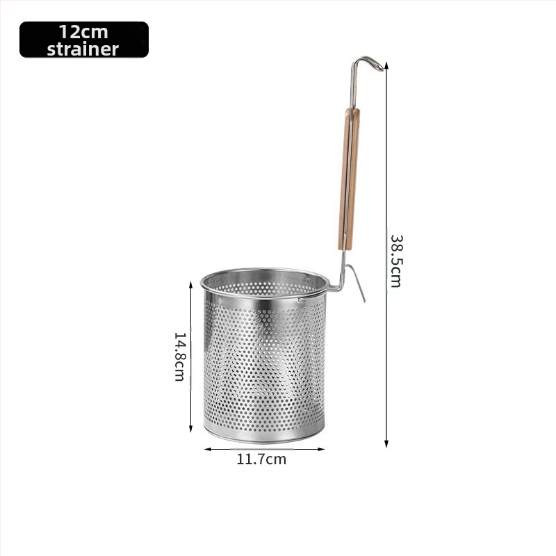 Nerūdijančio plieno kepimo krepšelis ir makaronų sietelis – neslidus, apsauga nuo nudegimų, modernus paprastas stilius