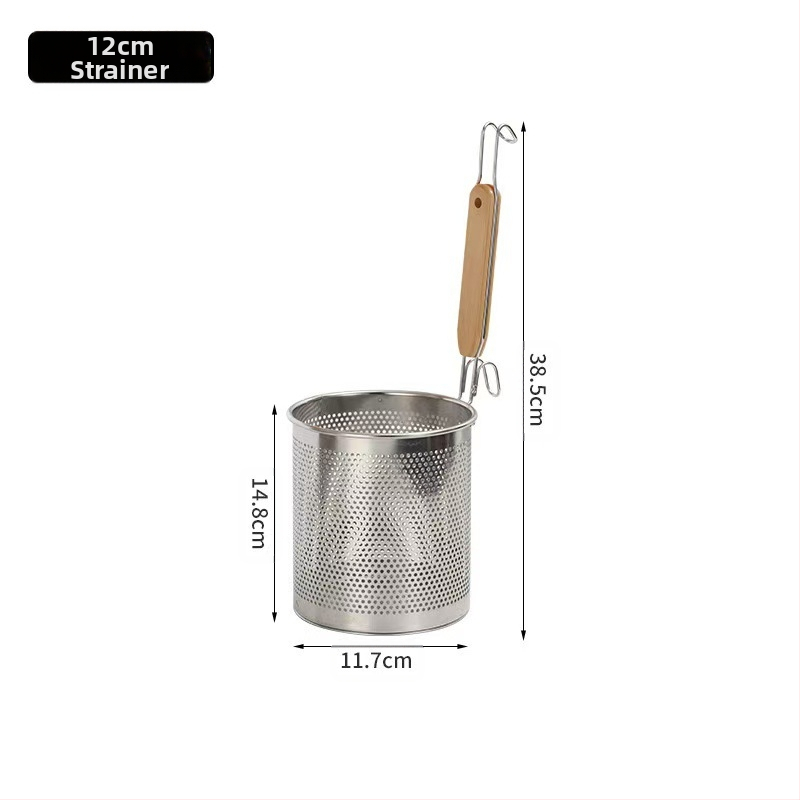 Nerūdijančio plieno kepimo krepšelis ir makaronų sietelis – neslidus, apsauga nuo nudegimų, modernus paprastas stilius