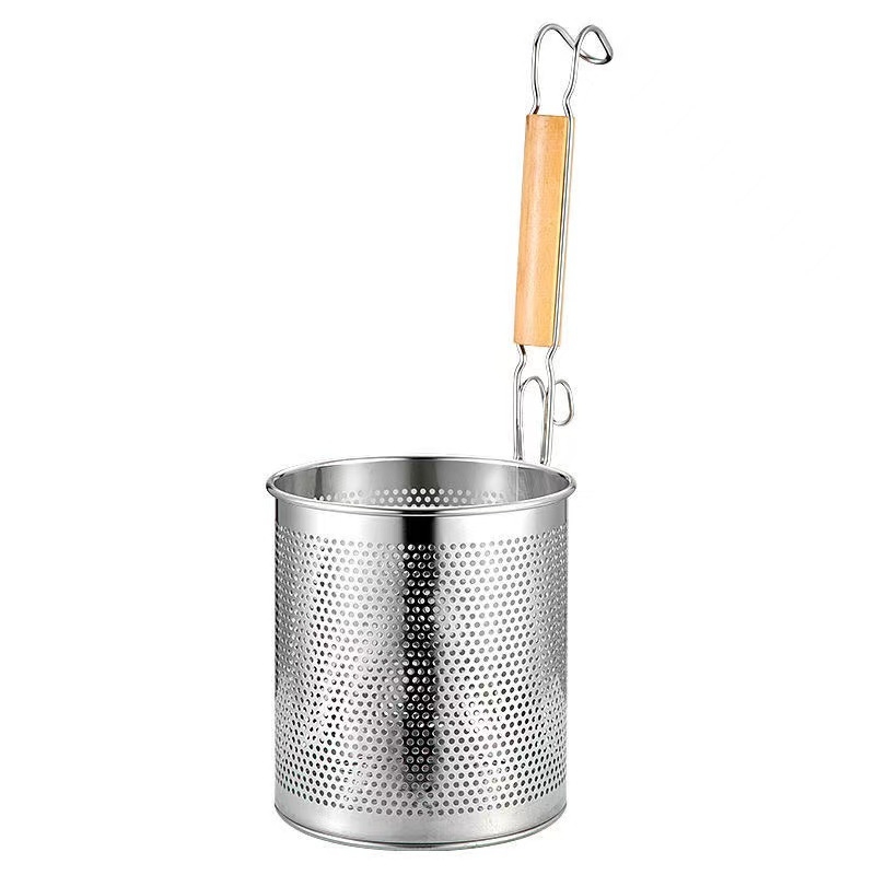 Nerūdijančio plieno kepimo krepšelis ir makaronų sietelis – neslidus, apsauga nuo nudegimų, modernus paprastas stilius