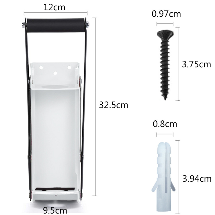 Ant sienos montuojamas skardinių presas su rankiniu veikimu — Bosino Can Press, geležies konstrukcija, modernus stilius, logotipo spauda