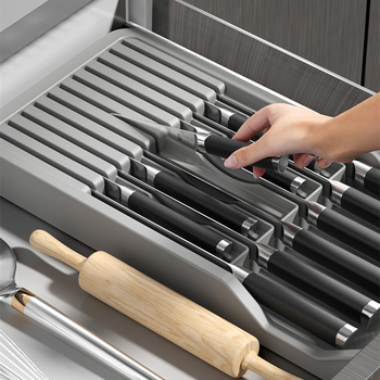 Αναδιπλούμενος οργανωτής σε συρτάρι για μαχαιροπήρουνα – υλικό PP, διαμερίσματα για μαχαίρια, πιρούνες, κουτάλια και ξυλάκια