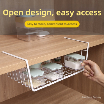 Μεταλλικό ράφι αποθήκευσης κάτω από ντουλάπα, έξι επίπεδα, εγκατάσταση με γάντζο