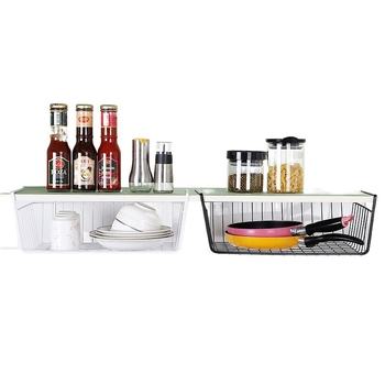 Μεταλλικό ράφι αποθήκευσης κάτω από ντουλάπα, έξι επίπεδα, εγκατάσταση με γάντζο