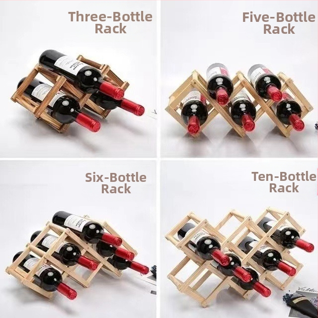 Дървен държач за вино, сгъваем, многоетажен, модерен минималистичен стил | Бранд Bamboo | Време на пускане: лято 2021