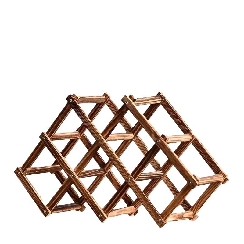 Medinis vyno laikiklis, sulankstomas, daugiasluoksnis, modernus paprastų linijų stilius | Prekės ženklas Bamboo | Diegimas rinkoje: 2021 m. vasara