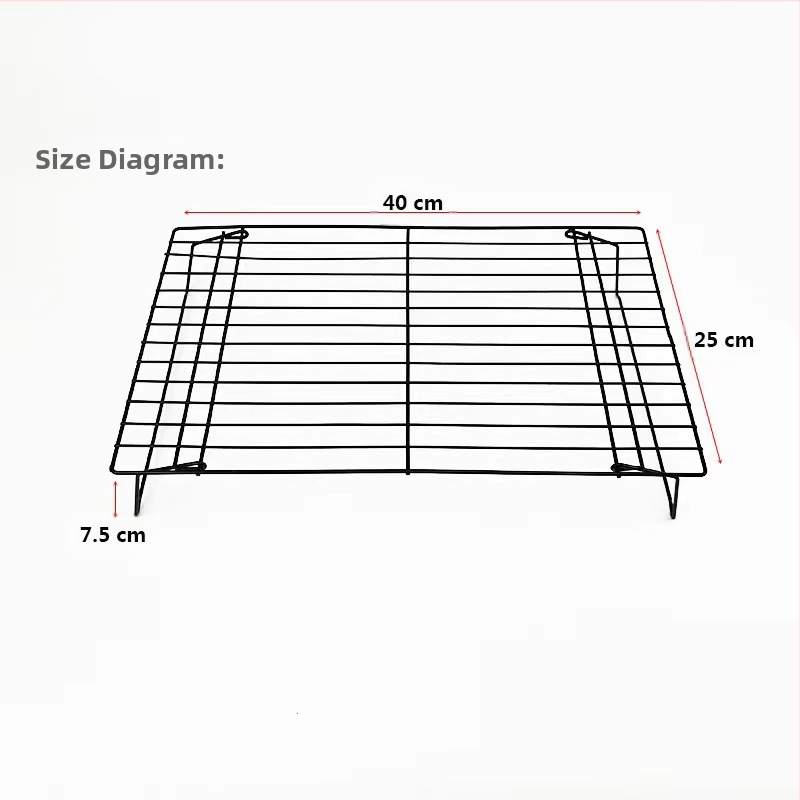 Trys lygių sulankstomas kepimo laikiklis tortams ir duonai aušinti; nelipnios grotelės