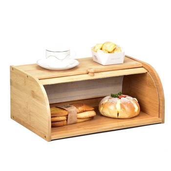 Μπαμπού κουτί ψωμιού με επιτραπέζιο αποθηκευτικό συρτάρι για την κουζίνα – Οργανωτής τροφίμων, κυκλοφόρησε το 2020