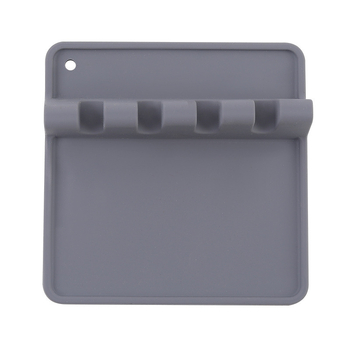 Ράφι σιλικόνης για κουζινικά είδη με βάση για κουτάλι και θήκη σπατουλας, πολυχρηστικό, αποσπώμενο, χωρίς εγκατάσταση