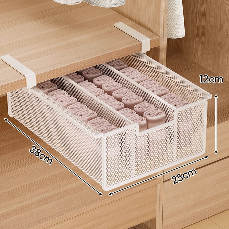 Fiókos fehérnemű- és zokidoboz – fémszervező, modern minimalista dizájn