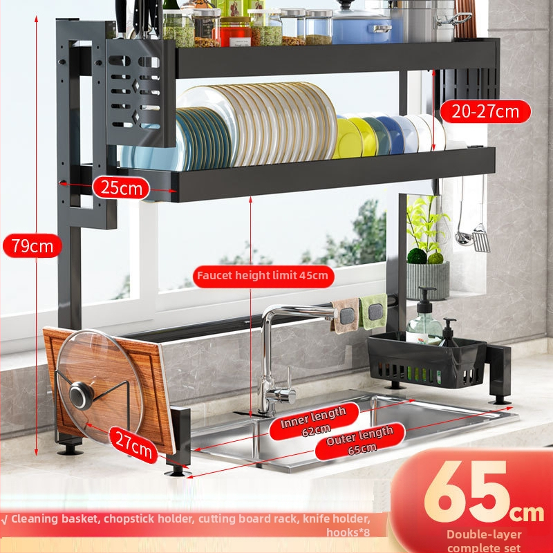 Πολυεπίπετος δίσκος αποστράγγισης για νεροχύτη κουζίνας – προστασία από σκόνη και αποθήκευση πιάτων, Ferroalloy, Yingxinyi, σειρά Draining storage rack, Άνοιξη 2022