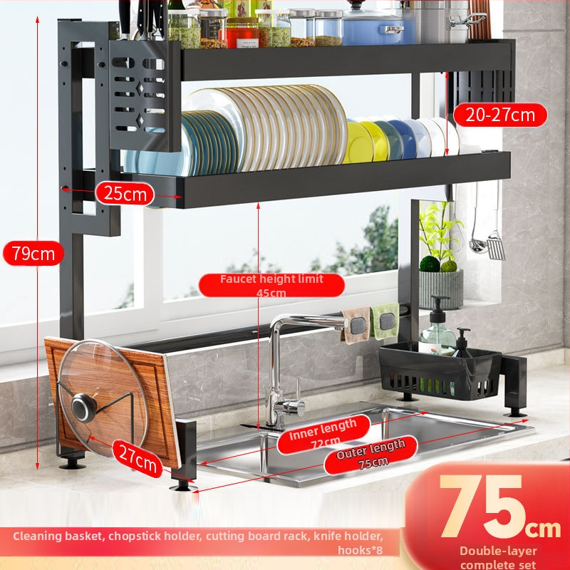 Πολυεπίπετος δίσκος αποστράγγισης για νεροχύτη κουζίνας – προστασία από σκόνη και αποθήκευση πιάτων, Ferroalloy, Yingxinyi, σειρά Draining storage rack, Άνοιξη 2022