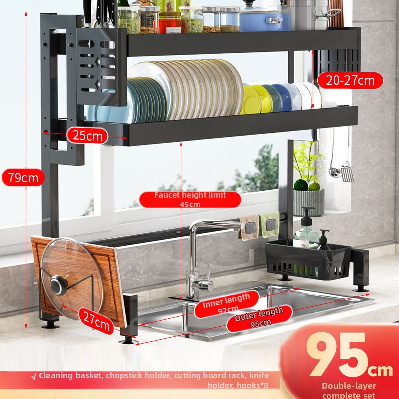 Πολυεπίπετος δίσκος αποστράγγισης για νεροχύτη κουζίνας – προστασία από σκόνη και αποθήκευση πιάτων, Ferroalloy, Yingxinyi, σειρά Draining storage rack, Άνοιξη 2022