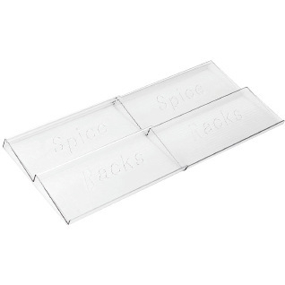 Astmelise maitseainete riiul, plastist, kahe korrusega, põrandale asetatav köögikorraldaja