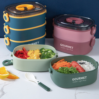 Plastmasas pusdienu kastīte, trīs slāņu izolācija, kvadrāta forma, tilpums 0.8–2 L, nav piemērota mikroviļņu krāsnij.