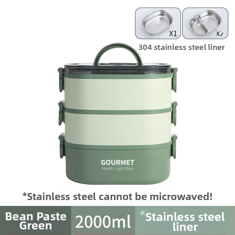 Plastmasas pusdienu kastīte, trīs slāņu izolācija, kvadrāta forma, tilpums 0.8–2 L, nav piemērota mikroviļņu krāsnij.