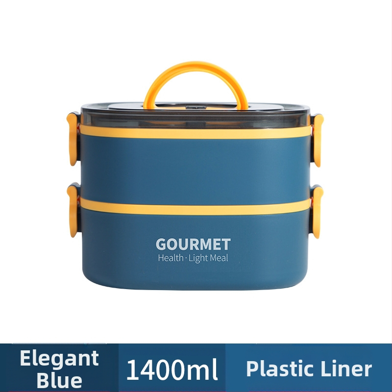 Plastmasas pusdienu kastīte, trīs slāņu izolācija, kvadrāta forma, tilpums 0.8–2 L, nav piemērota mikroviļņu krāsnij.